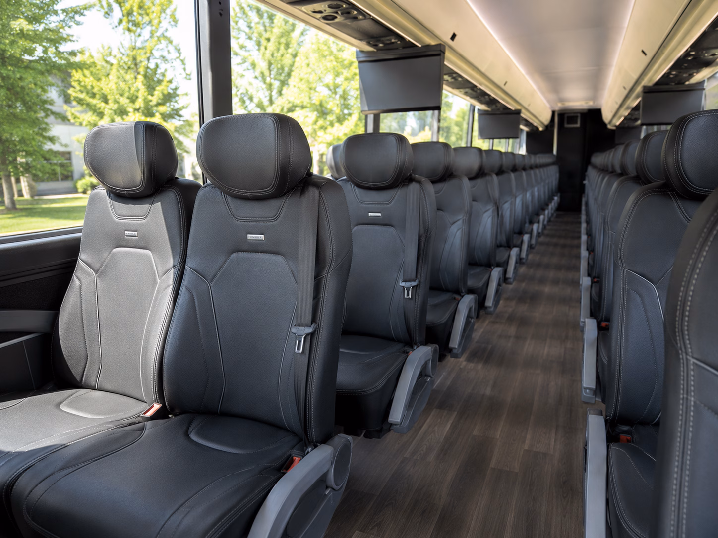 mission charter bus services interior